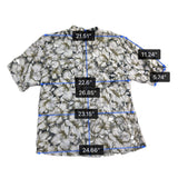 Tommy Bahama Mens Beige & Navy Floral Short Sleeve Hawaiian Shirt Size XL