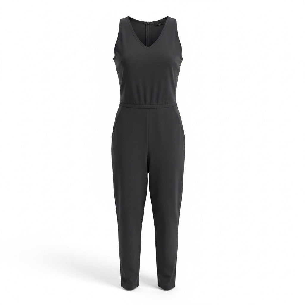 Athleta Womens Black Brooklyn Jumpsuit Sleeveless V-Neck Style Size 6 