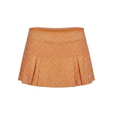 Nike Womens Orange Athletic Dri-FIT Skort Patterned Built-In Shorts Sz L