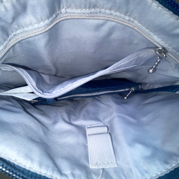 Baggallini Women’s Navy Quilted Adjustable Strap Multiple Pockets Crossbody Bag