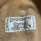 Vintage ReginaPary Womens Brown Button-Up Suede-Style Shirt Jacket