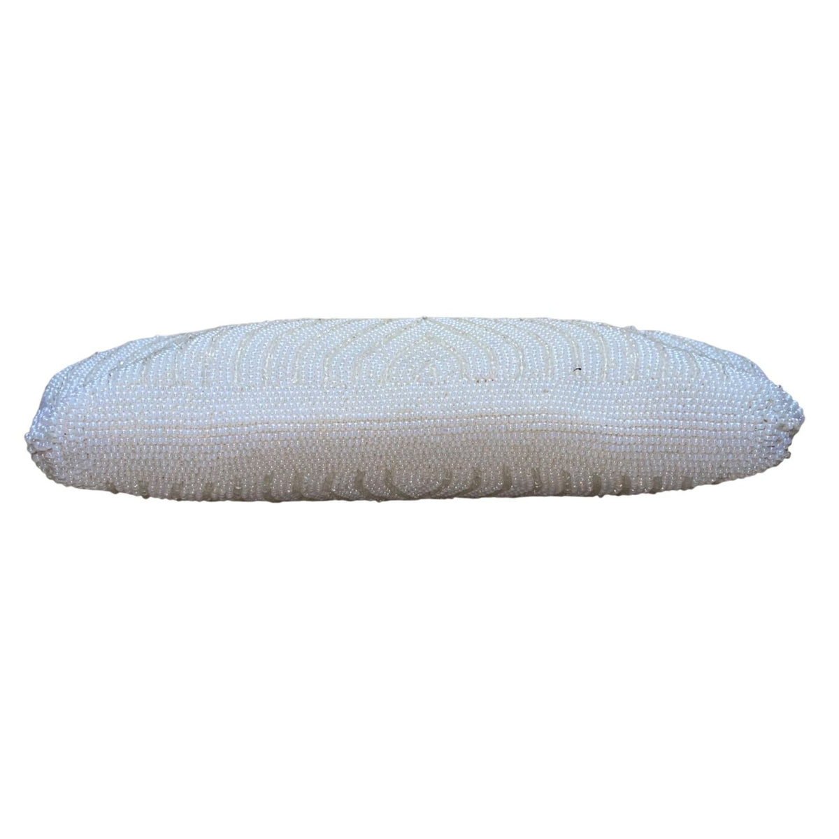 Vintage Women’s Ivory Beaded Made in Japan Kiss Lock Evening Clutch
