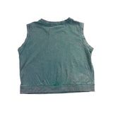 Sleeveless Cotton Top & Elastic Waist Shorts Set Women Teal Size L
