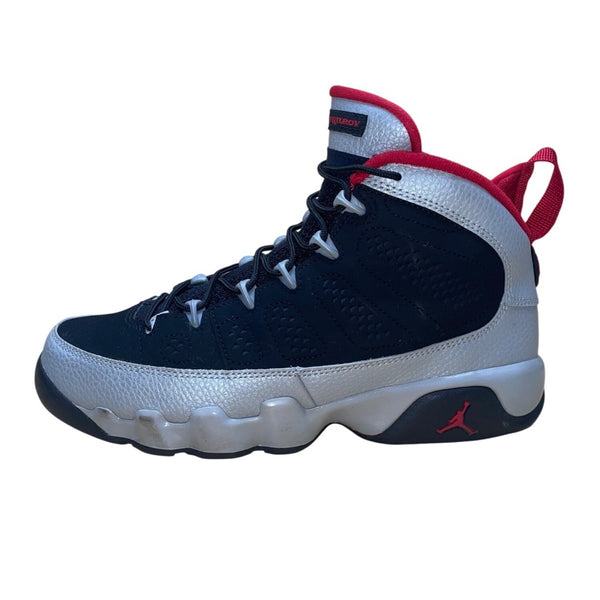 Air Jordan Youth Black& Red Leather Retro 9 Johnny Kilroy Sneakers Size 6.5Y