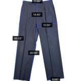 Burberrys Men Navy Wool Pleated Dress Pants Classic Fit Tailored  Size 45x30