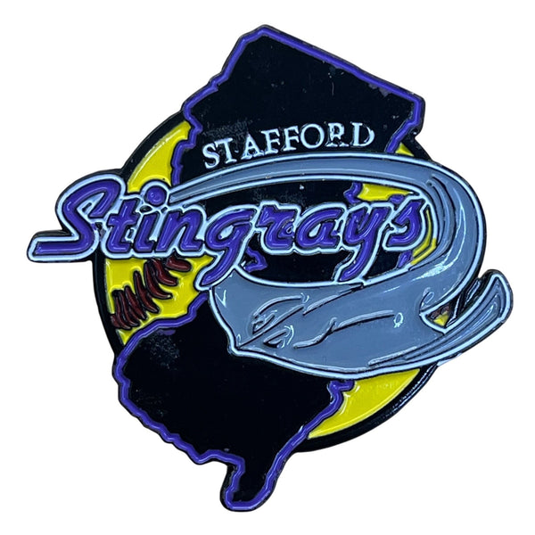 Stafford Stingrays Soft Enamel Lapel Pin With Rubber Clutch Backing