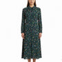 Pepe Jeans Womens Blue Floral Polyester Button-Down Midi Dress Size L
