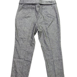 Loft Womens Gray Linen Blend Tapered Pants Tie Waist High Rise Size 16