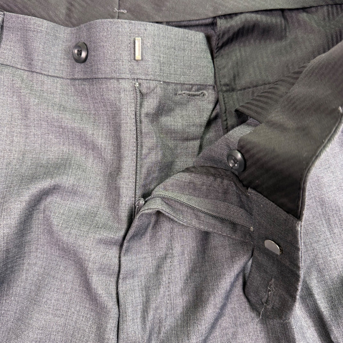 Perry Ellis Portfolio Mens Charcoal Dress Pants Pleated Cuffed Size 42/30 - New