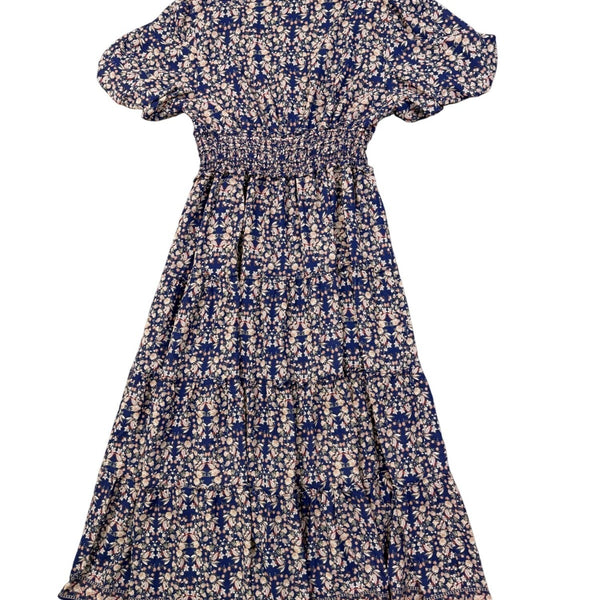 Max Studio Womens Navy Floral Maxi Dress Stretch Lightweight Summer  Sz 1X