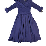 Jessica Howard Womens Navy Midi Fit & Flare Dress Size 12 Tag