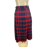 Triminghanis Women's Red Plaid Midi Skirt Sz 10