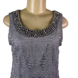 R&M Richards Womens Gray Polyester 3-Piece Jacket Top Pants Set Size 12 Formal W