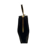 Andè Women's Simple Black With Gold Tone Accents Evening Clutch Sz S