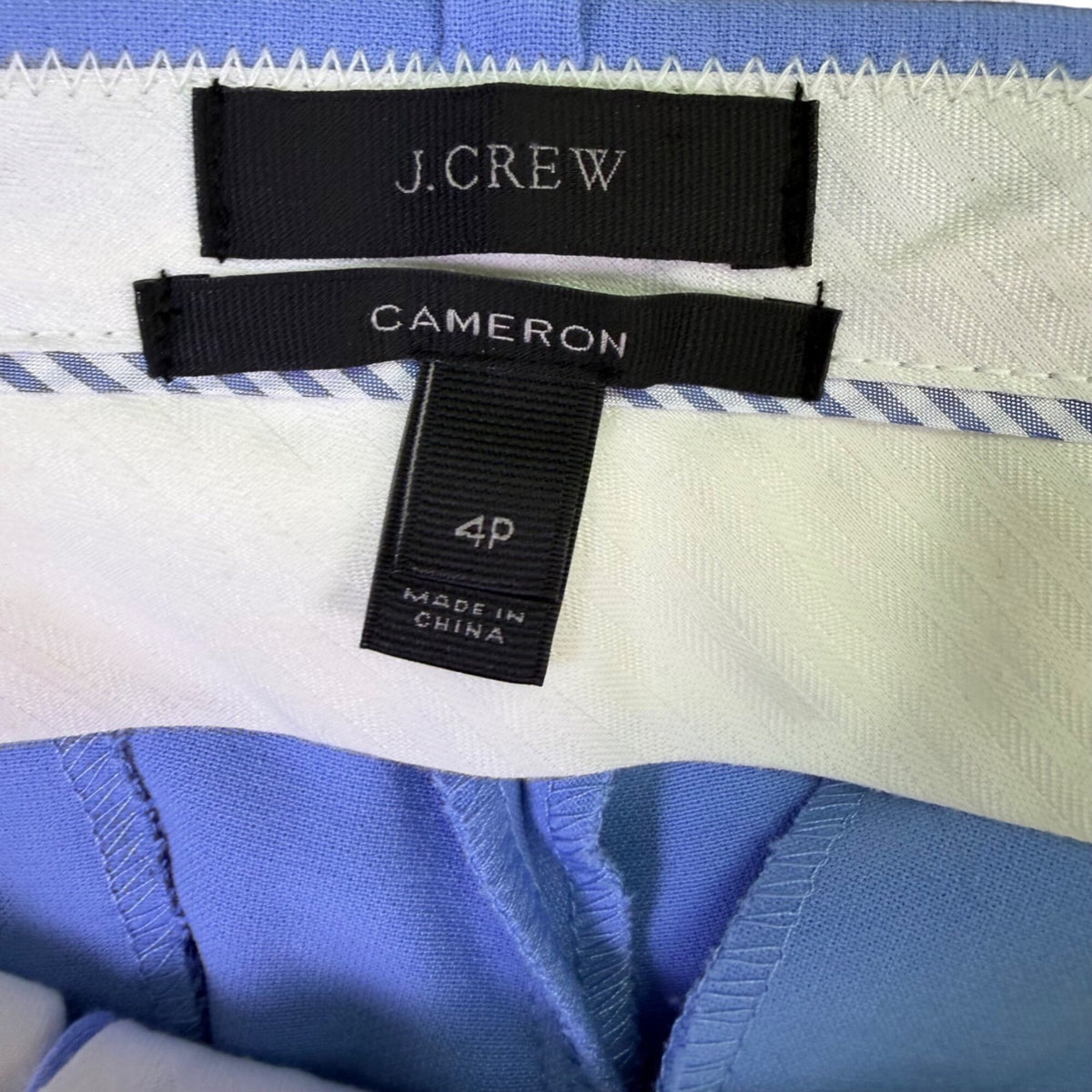 J.Crew Women’s Blue Cameron Slim Fit Pants Size 4P