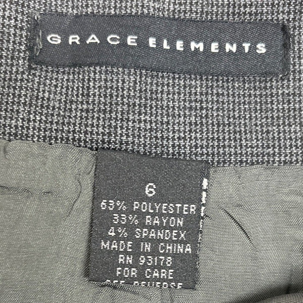 Grace Elements Women's Gray A-Line Midi Skirt With Belt Sz 6