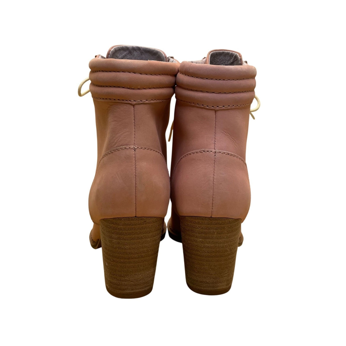 Pilcro & The Letterpress Women’s Pink Leather Block Heel Ankle Boots Size 9