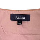 Aakaa Womens Beige Polyester-Rayon Buttoned Vest Stylish & Lightweight Sz M