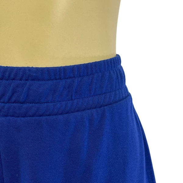 Zara Blue Elastic Waist Cotton Shorts Womens Size L