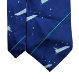 Smithsonian Mens Navy Silk/Poly Space Shuttle Tie Blue Starry NASA Design