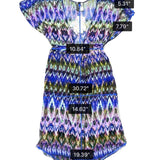 Becca By Rebecca Virtue Womens Multi-Color V-Neck Kaftan Cover-Up Size M-L
