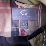 Gallery Womens Navy Hooded Raincoat Waterproof Lightweight Long Jacket Sz 3X