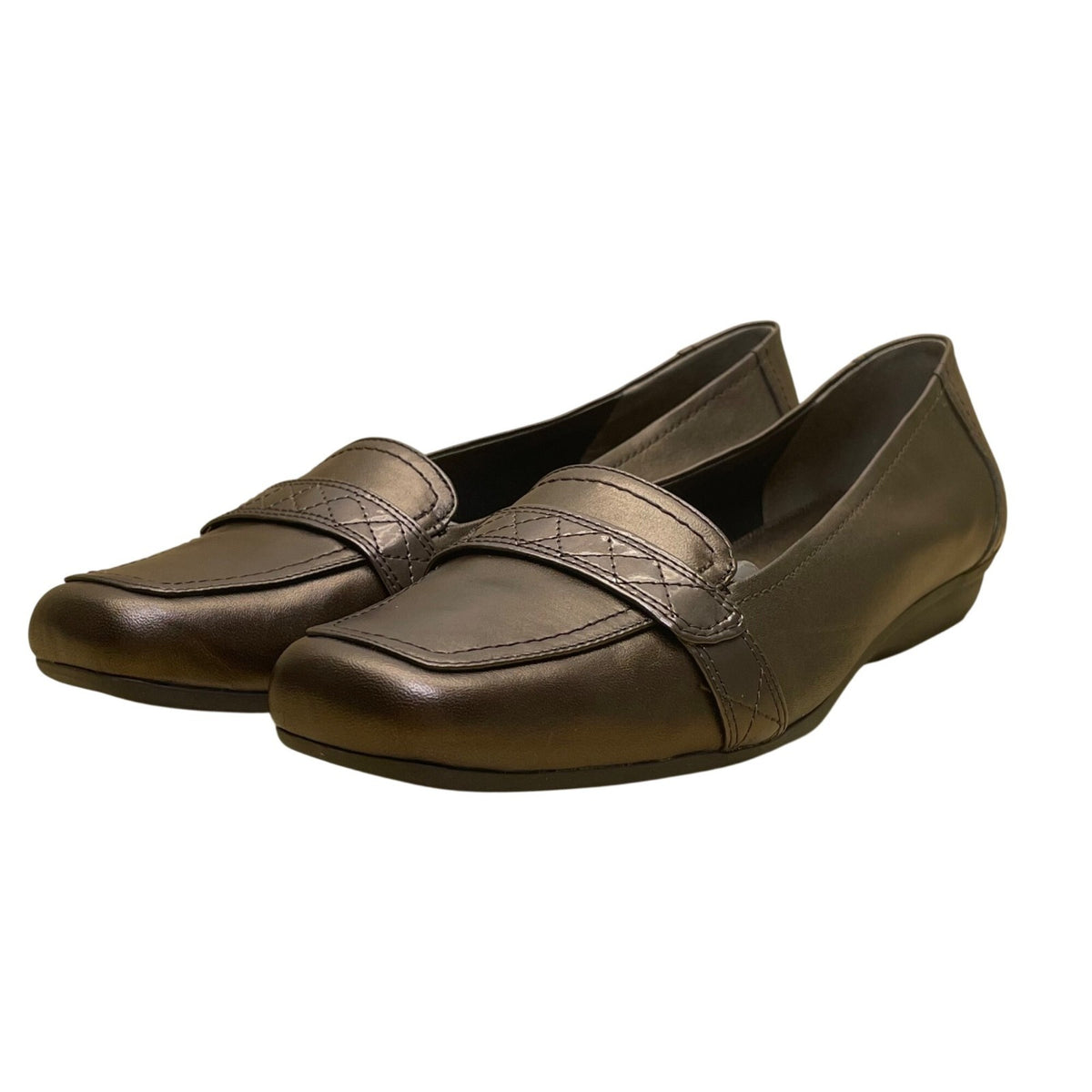 Easy Spirit Women’s Copper Powder Leather Upper Jaidas Loafer Shoes Size 10M
