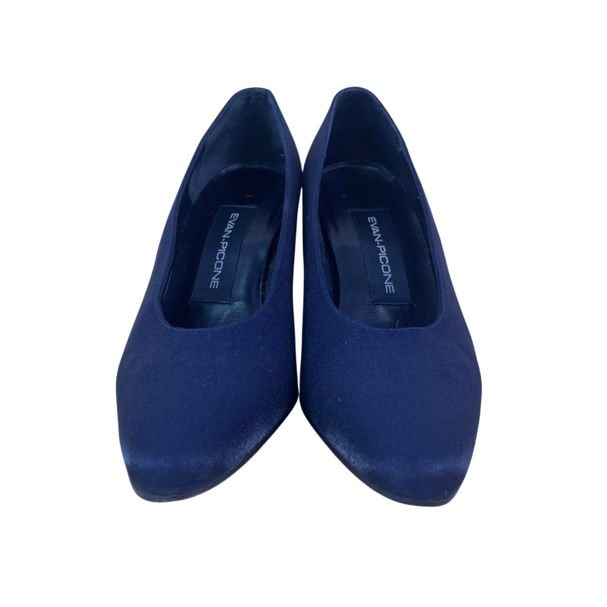 Evan-Picone Women’s Navy Closed-Toe Mid-Heel Slip-On Classic Pumps Size 7.5M