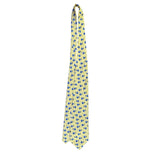 Banana Republic Mens Yellow Silk Tie With Blue Fish Print