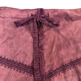 Arden B Womens Burgundy Leather Crochet Trim A-Line Skirt Size 6