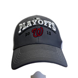 Washington Nationals 2012 Playoffs Adjustable Baseball Cap Gray & White Authenti