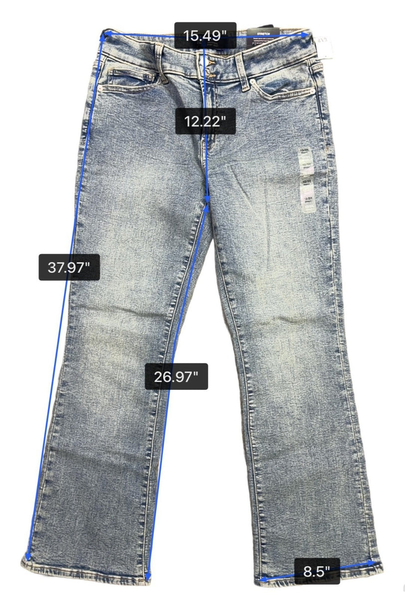 Gap Womens Light Wash Denim Baby Bootcut Jeans With Stretch Universal Fit 12/31S