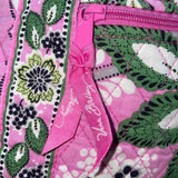 Vera Bradley Women’s Pink & Green Quilted Floral Print Adjustable Crossbody Bag