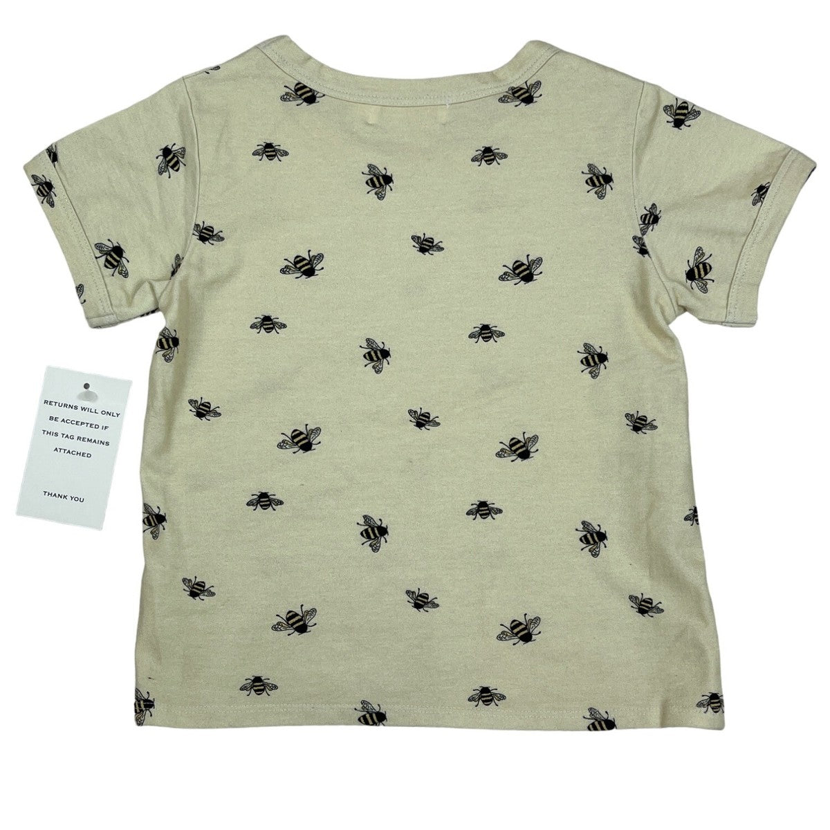 Lil Lemons Organic Cotton Bee Print Kids Tee 4T Soft Stylish Top