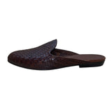 Sesto Meucci women’s Brown Leather Woven Slip-On Mule Shoes Size 10M