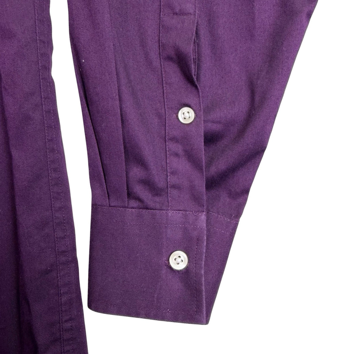 Michael Kors Mens Purple Cotton Button-Up Long Sleeve Shirt Regular Fit Sz 15.5