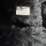 Jocelyn Womens Black Dyed Rabbit Fur Ruffle Open-Front Jacket Sz M