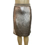 Maison Jules Women's Gray Sequin High Waist Zip Up Skirt Sz 8