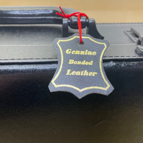 Solid Brass Black Genuine Bonded Leather Password Lock Executive Briefcase