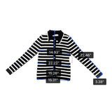 Nine West Womens Black & White Striped Button-Up Cardigan Sweater Size S
