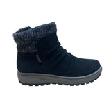 Baretraps Women’s Black Suede Knit Cuff  Waterproof Danna Ankle Boots Size 8.5M