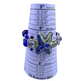Chicos Womens Blue Green Mixed-Materials Starfish Magnetic Closure Bracelet 