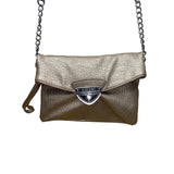Nine West Women’s Bronze Faux Leather With Crossbody Strap Clutch Bag