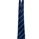 Geoffrey Beene Mens Navy Blue 100% Silk Striped Tie Classic Accessory