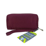 Travelon Women’s Red RFID Blocking Wristlet Wallet With Zippered Pocket