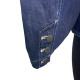 J. Jill Womens Dark Denim Blazer Jacket 3-Button Front Szize 16