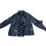 Banana Republic Womens Dark Blue Polyester Bow-Tie Long-Sleeve Blouse Size M