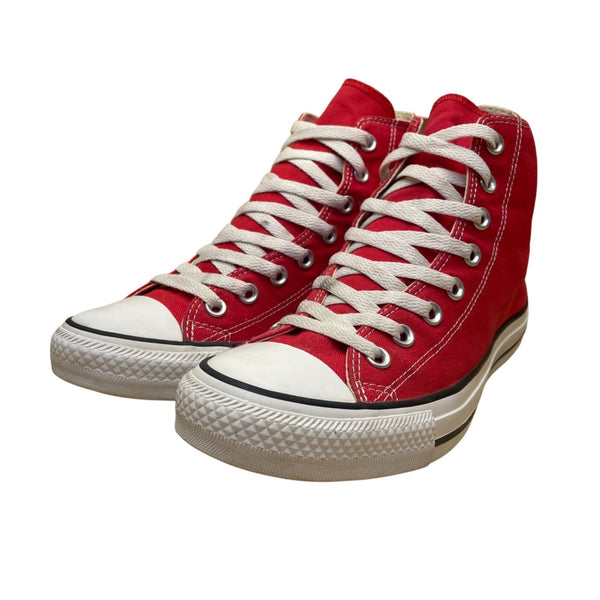 Converse Unisex Red Canvas High-Top Chuck Taylor All Star Sneakers Size 8M/10W
