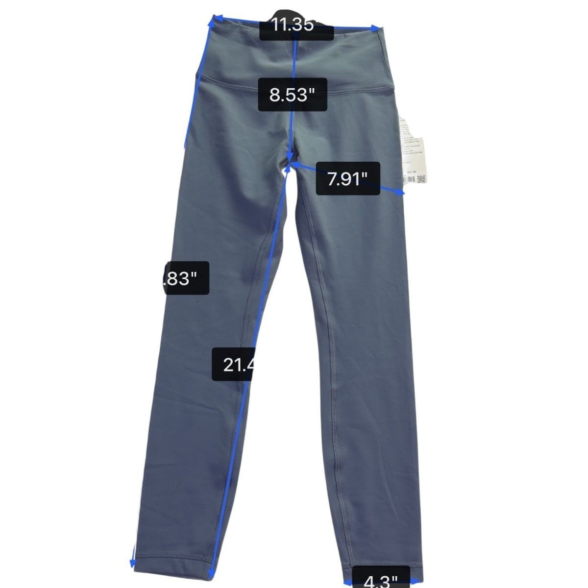 Lululemon Womens Blue Wunder Train HR Tight 25" Leggings High-Rise Stretch Sz 6