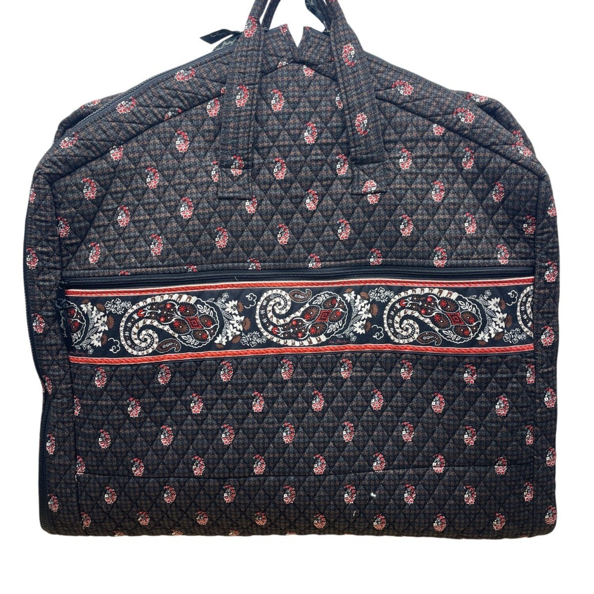 Vera Bradley Women’s Brown Quilted Garment Bag With Paisley Floral Design